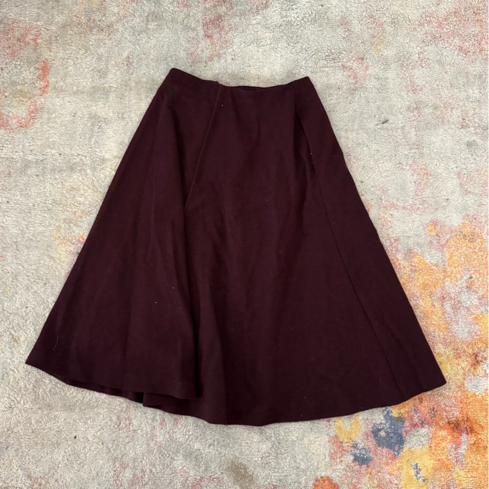 Uniqlo Deep Burgundy A-Line Skirt